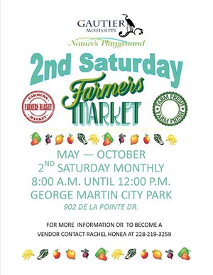 City of Gautier's 2nd Saturday Farmer's Market